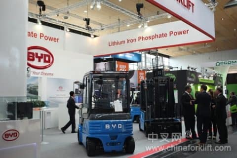 比亚迪叉车登陆德国汉诺威物流展