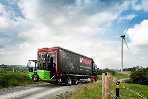希尔博（Hiab）新品：全电动三轮车载式叉车MoffettE4 NX