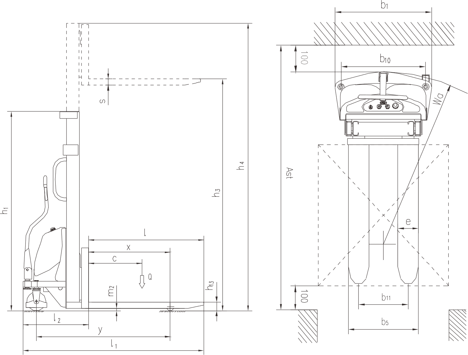 西林CDD10B-III.15-III半电动堆垛车