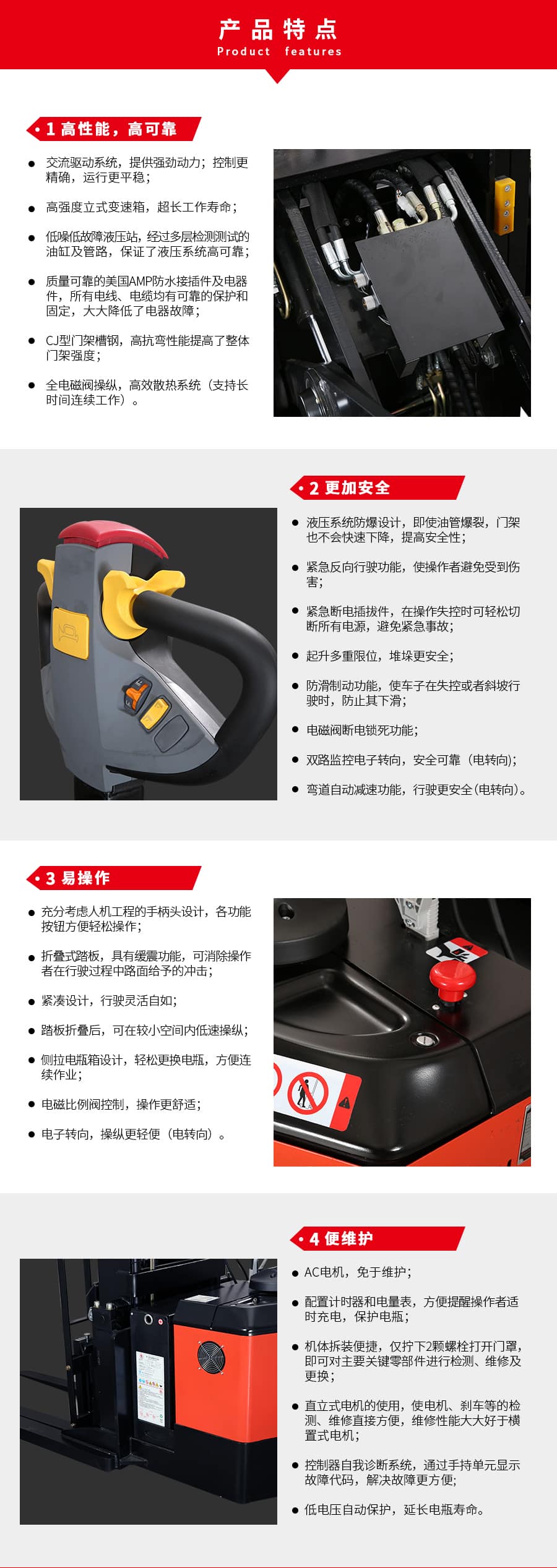 中力CQE15S 1.5吨电动前移式叉车