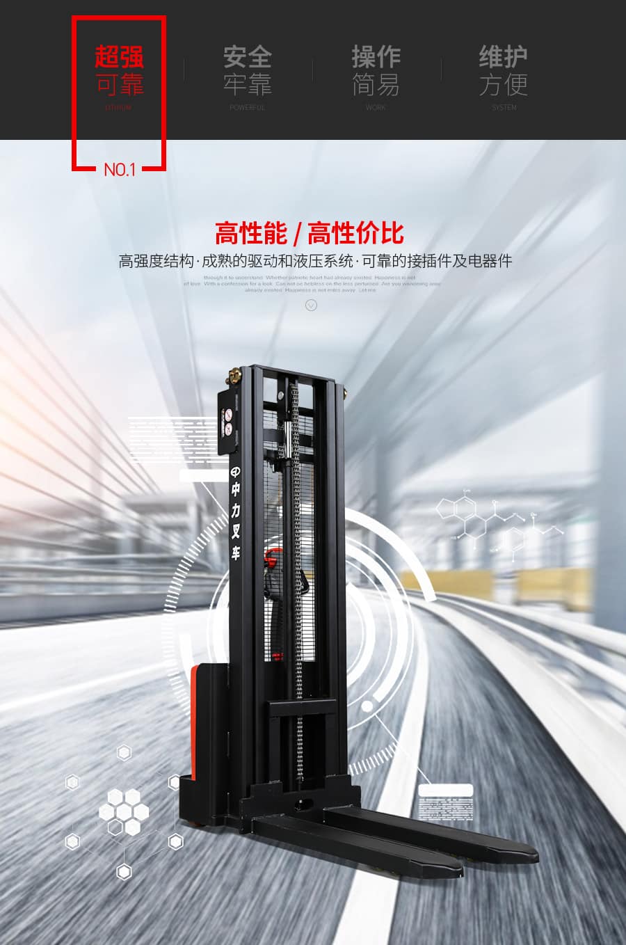 中力EST122 1.2吨电动堆高车