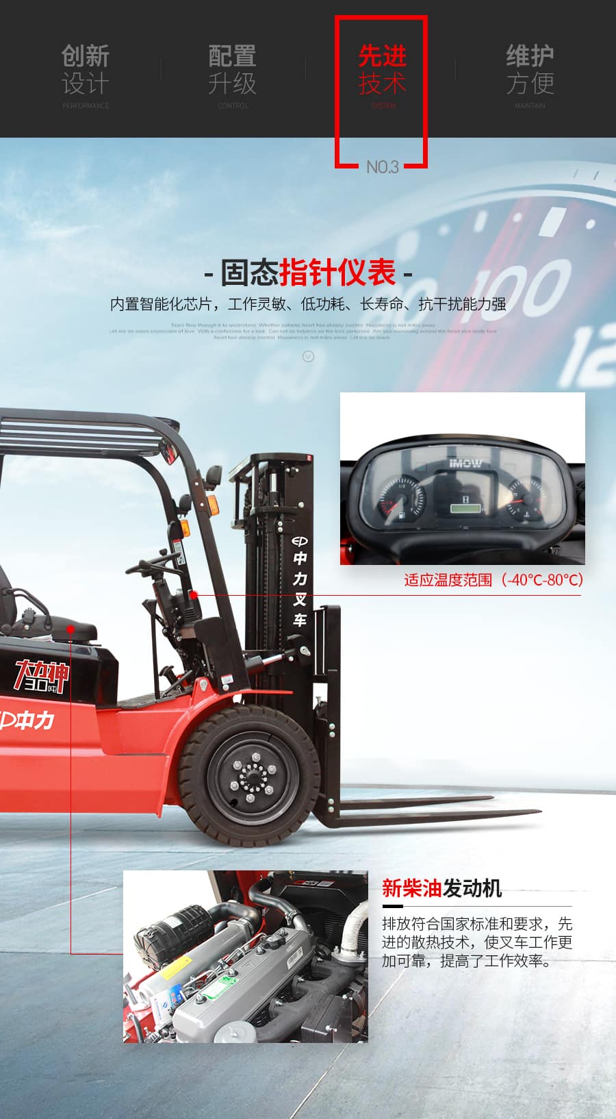 中力CPC(D)30/35T3 3.0/3.5吨内燃叉车 大力神