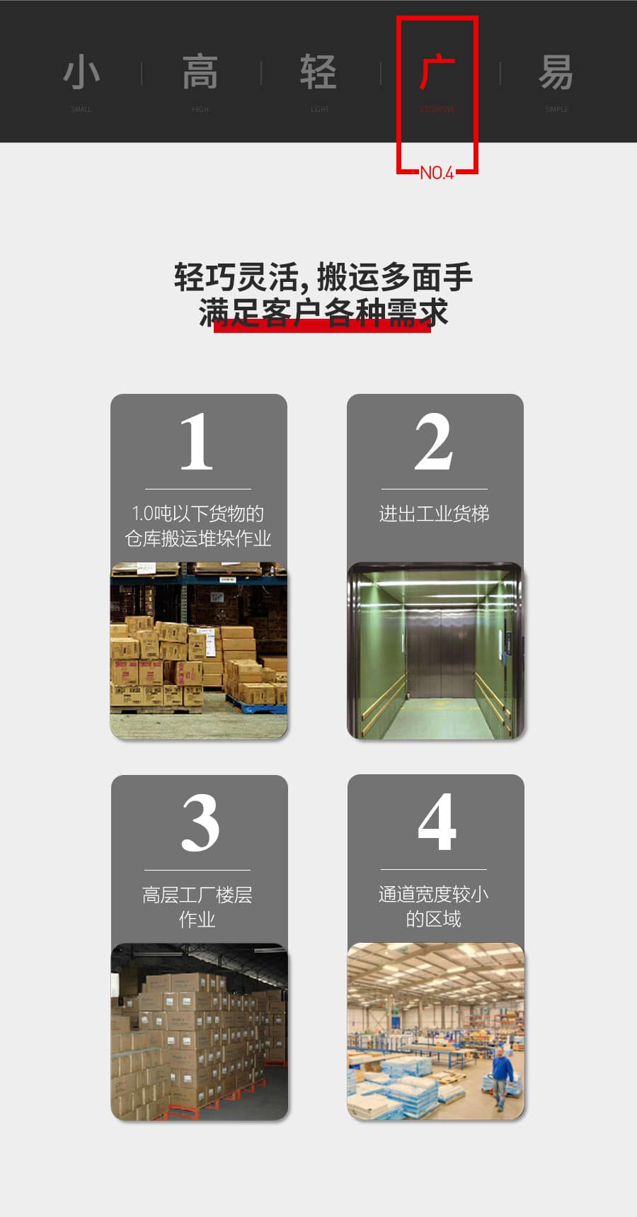 中力EFS101/101S 1.0吨电动平衡重叉车