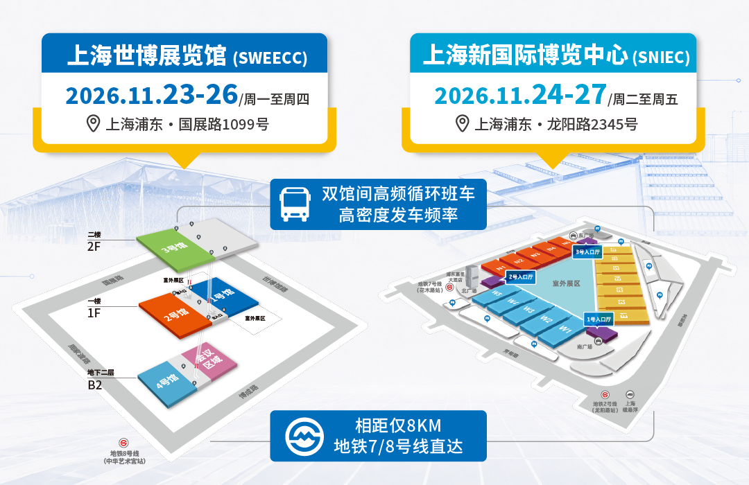 bauma SHANGHAI 2026：一展双馆 扩容升级