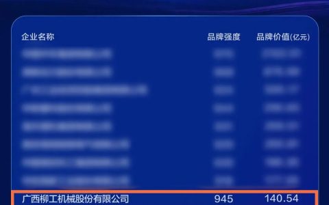 品牌价值再跃升！柳工再登国家级榜单